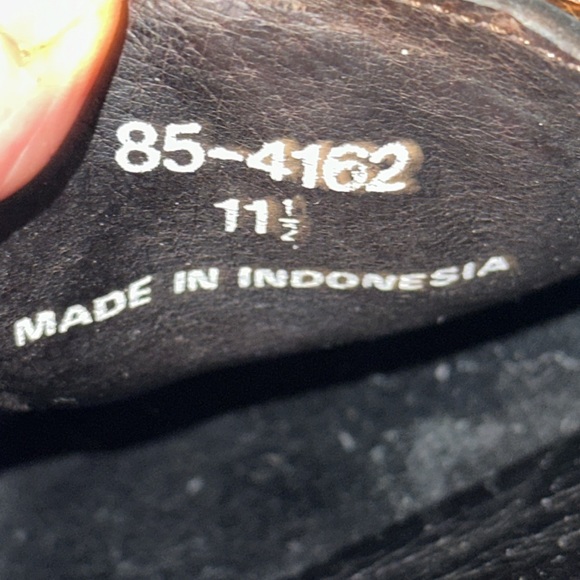 Nautical Black Brown Leather Chunky Sole Lace Up Boat Shies Men’s 11.5 - Picture 7 of 8